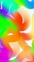 Wall Mural - Vibrant rainbow colors and fluid shapes video animation background 