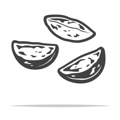 Wall Mural - Potato wedges icon transparent vector isolated