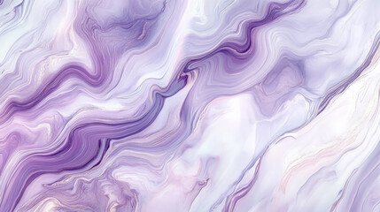 Poster - Liquid marble texture in soft lilac and light grey, with smooth flowing lines and organic swirling patterns throughout.