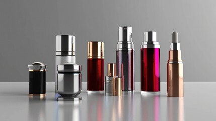 Canvas Print - Luxury Cosmetic Bottles Arrangement