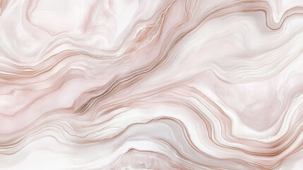 Poster - Liquid marble texture in soft blush pink and ivory, with gentle flowing lines and smooth, swirling patterns.