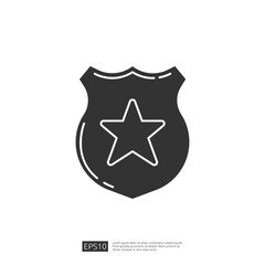 Poster - Police Badge Icon, Law Enforcement, Security, Safety, Protection, Justice, Law
