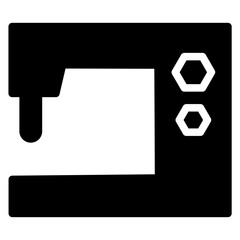 Canvas Print - Machine Sew Tool Glyph Icon