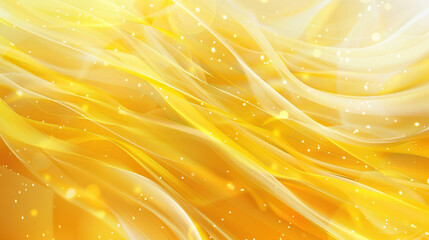 Poster - close up horizontal shiny illustration of yellow abstract smooth waves wallpaper background