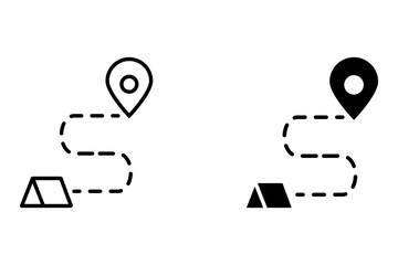 Poster - Route Icon Set. for mobile concept and web design. vector illustration