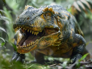 Poster - Tyrannosaurus Rex: A Prehistoric Beast in the Jungle