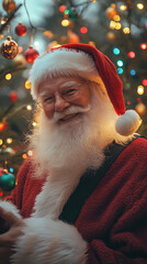 Poster - LGBT Santa Hosting Holiday Party with Rainbow Christmas Lights  