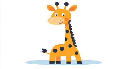 Canvas Print - Discover a chic giraffe design, featuring bold spots in a clean vector style, ideal for teaching and learning.