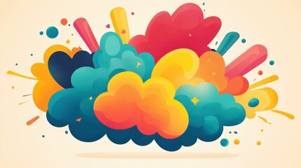 Wall Mural - Vibrant abstract background with a colorful burst, perfect for adding a modern touch to your design projects.