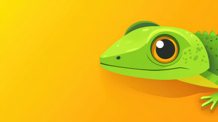 Sticker - Explore the beauty of a vibrant green lizard, showcasing intricate skin textures and captivating color variations.