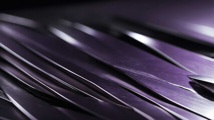 Wall Mural - Purple light on polished metal surface background