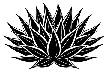 Stylized Agave Plant Vector Illustration Minimalist Desert Botanical Design