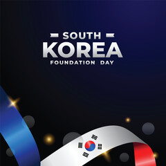 Wall Mural - South Korea Foundation day design illustration collection