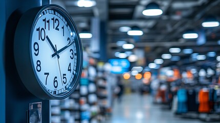 Poster - A clock ticking down the final seconds of a flash sale. Next to it, product prices are clearly marked with significant discounts, creating an urgent atmosphere for last-minute buyers. Large space for