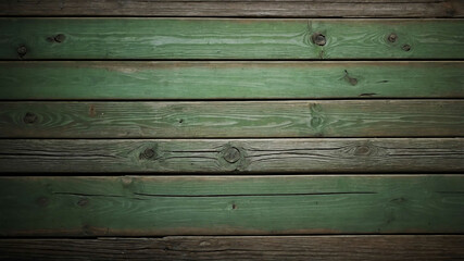 Wall Mural - Soft green light on aged wood grain surface background