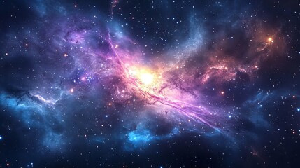 starry background, space galaxy scene, cosmic backdrop with stars and galaxies.