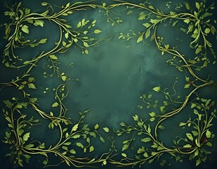 Wall Mural - green pattern