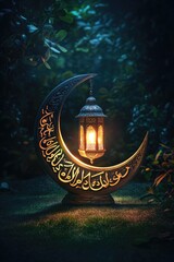 Sticker - Arabic Lamp with Crescent Design