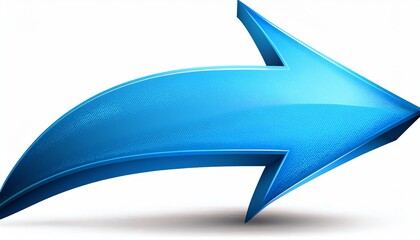Poster - A vibrant blue arrow pointing right, symbolizing direction, movement, or progress.