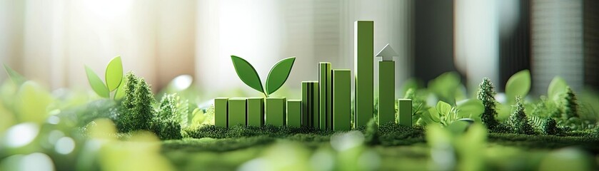 Aufkleber - A vibrant green cityscape made of plants and structures, symbolizing sustainability and eco-friendly urban development.