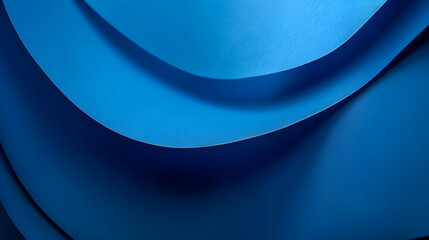 Wall Mural - Abstract Blue Paper Curves Background with Textured Surface for Design and Graphic Resources