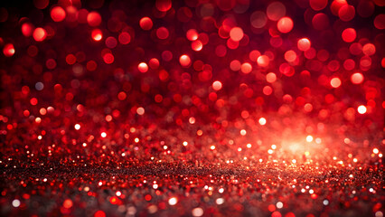 Abstract background with red glitter particles , glitter, red, abstract, background, sparkles, shiny, festive, celebration