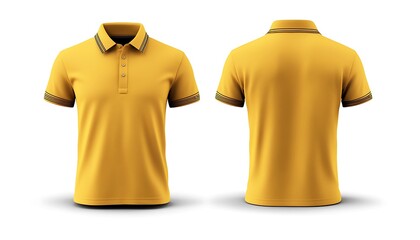 Wall Mural - Yellow Polo Shirt Mockup