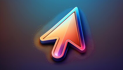 Poster - A colorful, stylized cursor icon set against a gradient background, representing digital navigation and user interface elements.