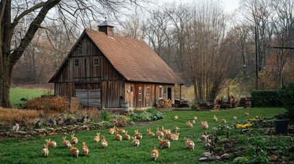 Wall Mural - Rabbits in the Countryside