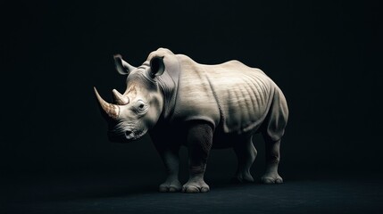 Sticker - A Majestic White Rhinoceros