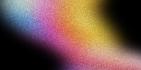 Aufkleber - Grainy texture background, featuring with pink, blue, yellow colors with noise texture effect. Ideal for use as a backdrop, header, poster, banner, cover design
