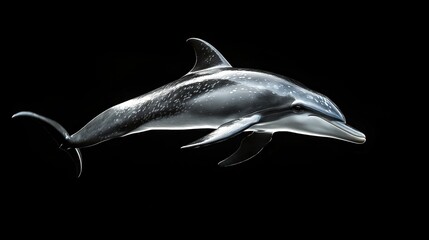 A Dolphin Leaps Through the Dark