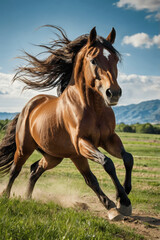 Wall Mural - horse in the field