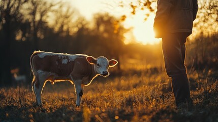 Sticker - Calf in the Golden Hour