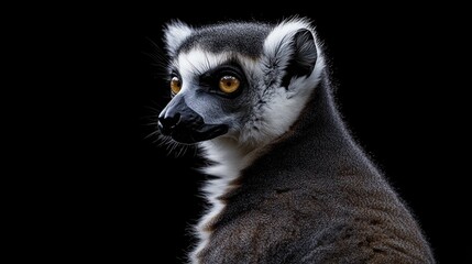 Poster - Portrait of a Ring-Tailed Lemur