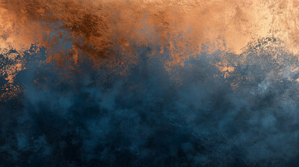 Wall Mural - Copper And Blue Metallic Surface With Organic Texture