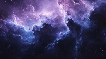 Wall Mural - a swirling nebula in the cosmos with scattered stars