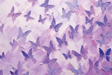 Purple butterflies abstract art