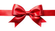 © digitalrtist - Red satin ribbon tied inot a bow, isolated on a white background