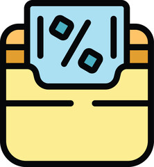 Poster - Vector illustration of a wallet showing interest rate icon perfect for web design, logos, mobile apps, ui and more