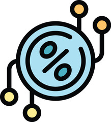 Poster - Blue percentage symbol taking center stage, emphasizing the concept of online earnings and financial growth in the digital realm