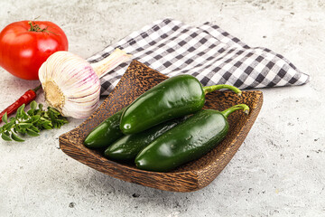 Wall Mural - Mexican hot green Jalapeno pepper