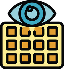Poster - Eye watching website landing page, analyzing user experience and behavior
