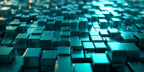 Abstract 3d cubes background. Abstract background connection with geometric cubes. Science and technology 