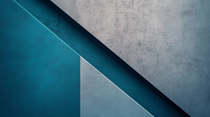 Wall Mural - Diagonal Geometric Concrete And Blue Design