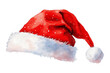 © EvgeniiasArt - Santa Claus hat watercolor hand drawn illustration isolated on white background