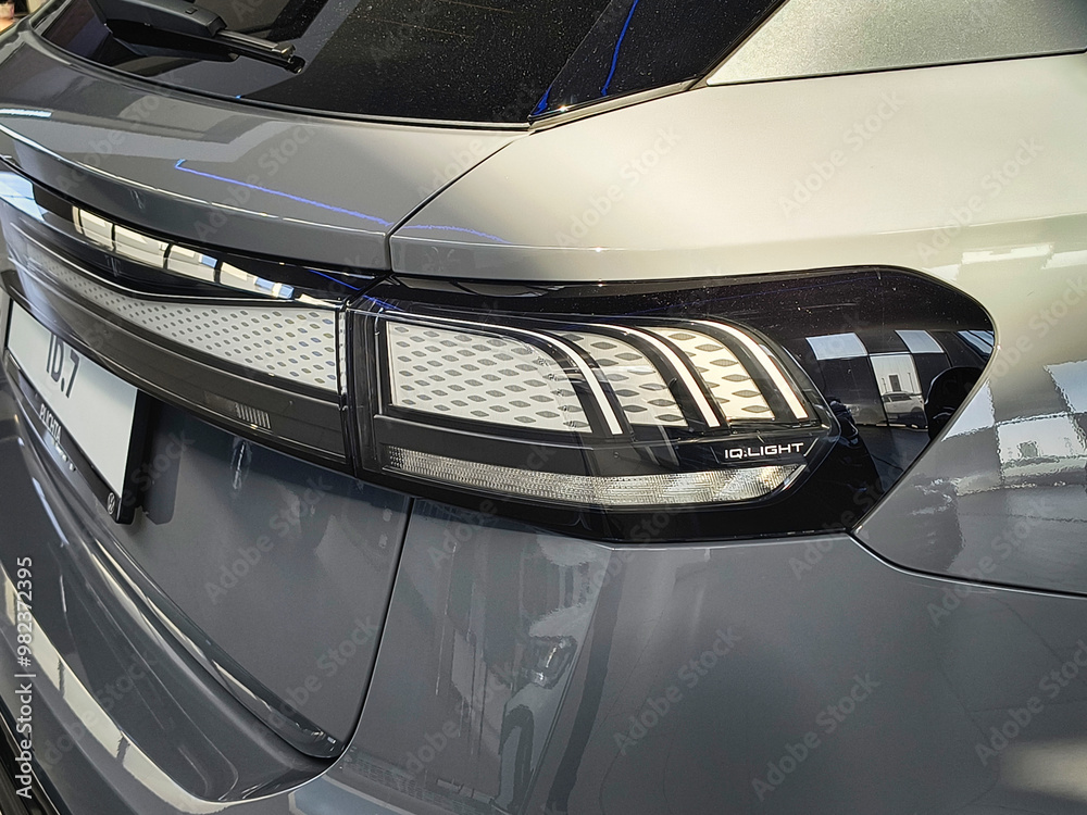 Gdansk, Poland - September 16, 2024: Rear IQ lights of the electric ...