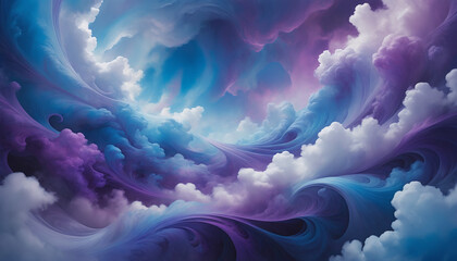 Purple and Blue Cloud Waves