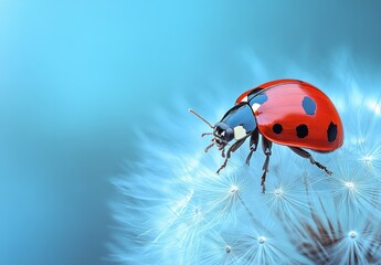 Sticker - Ladybug on Dandelion Seed