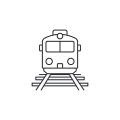 Poster - Train icon. ancient train front view symbol template for graphic and web design collection logo vector illustration